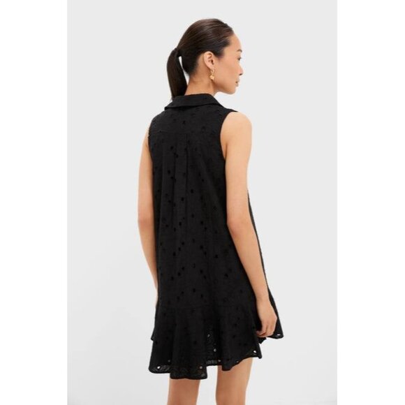 NWT Tuckernuck Black Floral Eyelet Sleeveless Callahan Small - Picture 3 of 11